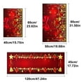 thumbnail image 4 of YIMEIS Christmas decorations. Happy holidays. Machine Washable Non-Slip Rubberback Indoor Runner Rug/Area Rug for Kitchen, Hallway, Kitchen, Entryway, Bathroom, 3 Piece Set, 4 of 10