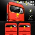 thumbnail image 6 of Compatible with Google Pixel 10 Pro XL Case with Camera Lens Slide Cover Magnetic Ring Stand [Compatible with MagSafe] Shockproof Heavy Duty Military Phone Case for Google Pixel 10 Pro XL,Red, 6 of 10