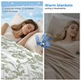thumbnail image 2 of Green Leaf Flower Cooling Blanket,Lightweight Breathable Summer Throw Blanket with Double Sided Cold Effect,Vintage Farmhouse Bohemian Spring Picnic Blankets Bed Sheet for Hot Sleepers 60"x80", 2 of 8
