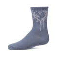 thumbnail image 3 of MeMoi Kids Unisex "Dripping Heart" Cotton Blend Novelty Crew Sock - Girls - Female, 2, Denim, 3 of 8