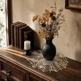 thumbnail image 6 of SLYNSHome Halloween Spider Web Pattern Placemat,Gold Waterproof Oil Proof Heat Resistant Table Mat, Holiday Dining Kitchen Decor For Seasonal Parties, 6 of 7