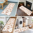 thumbnail image 6 of Fall Leaf Washable Runner Rugs 2'x6', Orange Leaves Low Pile Throw Entryway Rug Non-Slip Sturdy Edge Binding Carpet for Indoor Bedside Entrance Bedside, 6 of 9