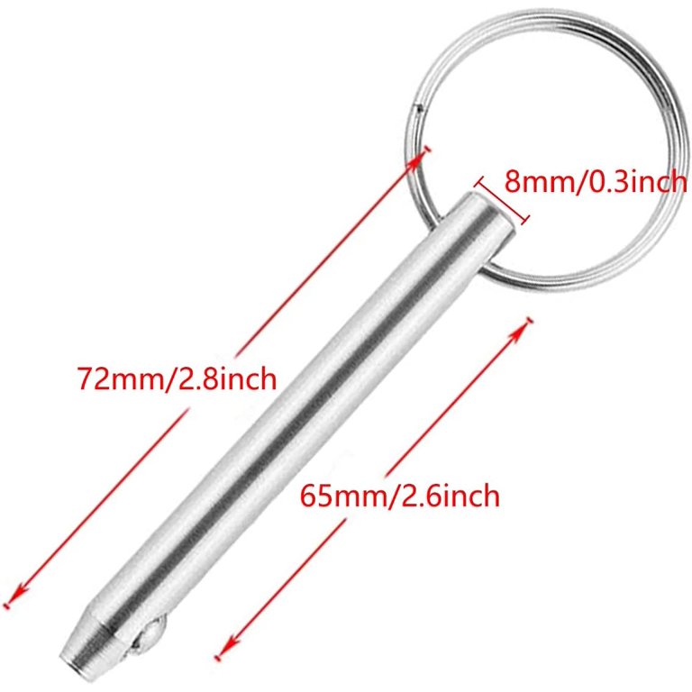 4 Pack Stainless Steel Boat Quick Release Pins - 1/4 Inch, Bimini Top Pin, Marine Grade 316 SS With Drop Cam & Spring