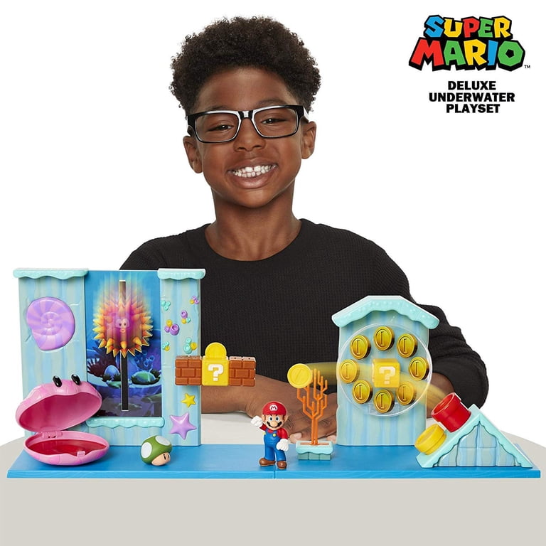 Jakks Pacific Super Mario Bros Deluxe Underwater World Playset, 12