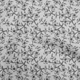 thumbnail image 1 of oneOone Cotton Silk Light Gray Fabric Floral Retro Craft Projects Decor Fabric Printed By The Yard 42 Inch Wide, 1 of 5