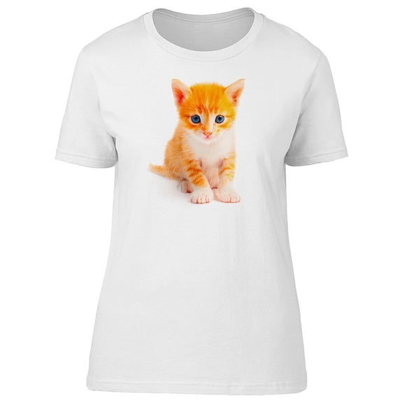 Baby Kitten Blue Eyes T-Shirt Women -Image by Shutterstock, Female x-Large