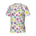 thumbnail image 3 of Yiaed Doodle Fruits Print Mens Short Sleeve Tight Fit T-Shirt, Crewneck Casual Tee-Large, 3 of 5