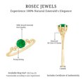 thumbnail image 5 of Rosec Jewels Minimal Promise Ring with Emerald and Diamond for Women (AAA Quality), 14K Yellow Gold, US 9.50, 5 of 8