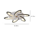 thumbnail image 3 of Black Ceiling Fan With Light Remote Control 3 Wind Levels Dimmable Invisible Blades 32.28X5.12 Inch Flush Mount For Bedroom Living Room Kitchen 110V, 3 of 7