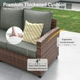 thumbnail image 5 of ELPOSUN Patio Furniture Set, 5 Pieces Outdoor Patio Sectional Sofa Set, All-Weather Wicker Rattan Outdoor Conversation Set with Ottoman for Poolside, Backyard, Brown Wicker Dark Grey Cushions, 5 of 7