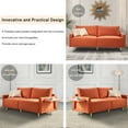 thumbnail image 2 of BSHTI 66.9 inch Modern Upholstered 2-Seat Loveseat Sofa,European style Loveseat Sofa for Livingroom(Navy Blue), 2 of 13