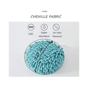PloutoRich 2Pcs Chenille Hanging Hand Towels Ball, No Hair Removal Microfiber Absorbent Dish Cloth,Quick Dry Soft Absorbent Microfiber Hand Towels