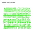 thumbnail image 2 of Uxcell Tableau de Lettres en Feutre Lettres Chiffres Symboles 3/4 Pouces Vert Alphabet Tableau de Messages Modifiable, 2 of 6