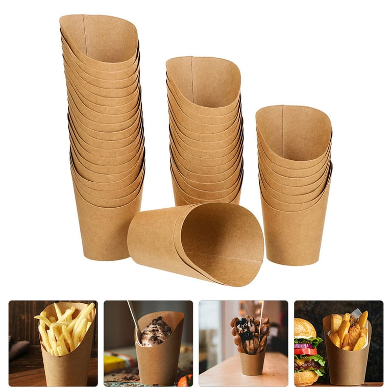 Paper Cups French Cones Holder Food Charcuterie Popcorn Fry For