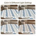 thumbnail image 7 of ODIKA 6'x9' Blue Zigzag Dotted Arc Washable Area Rug Modern Geometric Pattern with Stepped Angles Easy Care, Non-Shedding, for Queen Size Bedroom Under Bed Master Suite, 7 of 7