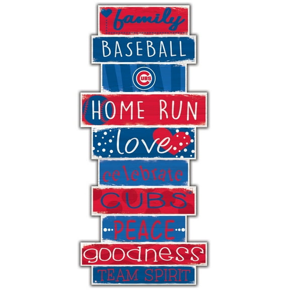 Chicago Cubs 5'' x 24'' Celebrations Stack Sign