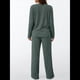 thumbnail image 5 of Conjuntos de Dos Piezas para Mujer, Suéter de Cuello Henley de Otoño, Chándal A Juego, Pijamas Cómodos con Bolsillos Verde M, 5 of 7