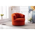 thumbnail image 2 of LUXMOD Modern Akili Swivel Accent Chair Barrel Chair for Home Living Room Modern Leisure Chair Orange, 2 of 6