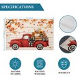 thumbnail image 6 of Thanksgiving Truck Placemats Set of 2, Fall Maple Leaves Pumpkins Floral Wood Washable Wipeable Table Mats for Dining Tables, Indoor Outdoor Kitchen Place Mats for Holiday Party Table Decor, 6 of 9