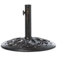 thumbnail image 3 of Gardenised QI003817 17.75 x 13.25 Po Base Décorative en Fonte pour Parasol de Patio, Brun - Rond, 3 of 13