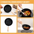 thumbnail image 2 of Mini Cooking Pan Stainless Steel Wok With Wood Handle Portable Camping Cooking Pot Non-sticky, 2 of 8