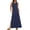 Navy, variant on Horkkom Summer Dresses for Women Beach Sleeveless Maxi Dresses Solid Color Holiday Casual Dress L