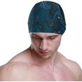 thumbnail image 2 of FYBTO Swimming Cap Luxury Marble Textured Blue Unisex Adult FYBTO Polyester, 2 of 4