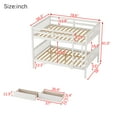 thumbnail image 2 of Harper & Bright Designs Detachable Bunk Bed Full Over Full with Drawers, Wood Bunk Bed Frame with Guardrail and Ladder, Separate into 2 Twin Beds, White, 2 of 16