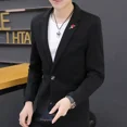 thumbnail image 4 of Chaquetas de vestir Traje de hombre Abrigo corto de negocios Blazer masculino de un solo pecho recortado Moda masculina 2024 Diseñador de lujo elegante, 4 of 5