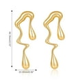 thumbnail image 4 of APSVO Gold and Silver Drop Earrings Set for Women,Melting Statement Unique Chunky Dangle Earring Irregular Waterdrop Teardrop Earrings Trendy Jewelry Anniversary Valentine's Day Christmas Gift, 4 of 6