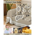 thumbnail image 4 of Southwestern Brown Sofa Covers for 3 Cushion Couch,Washable Sectional & L Shape Couch Covers for Dog/Cat/Kid,Traditional Tribal Geometric Ethnic Boho Non Slip Sofa Slipcover Futon Cover 71x150, 4 of 8