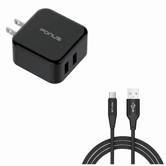 Fast Home Charger w 10ft USB-C Cable for Samsung Galaxy A73 5G,A53 5G,A33 5G,A13 5G,A03s Phones - 30W 2-Port USB Quick Charge Port Travel, Type-C Charger Cord Power Wire
