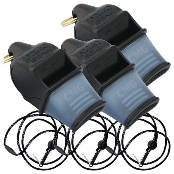 Fox 40 Sonik Blast CMG 3 Pack With Lanyard