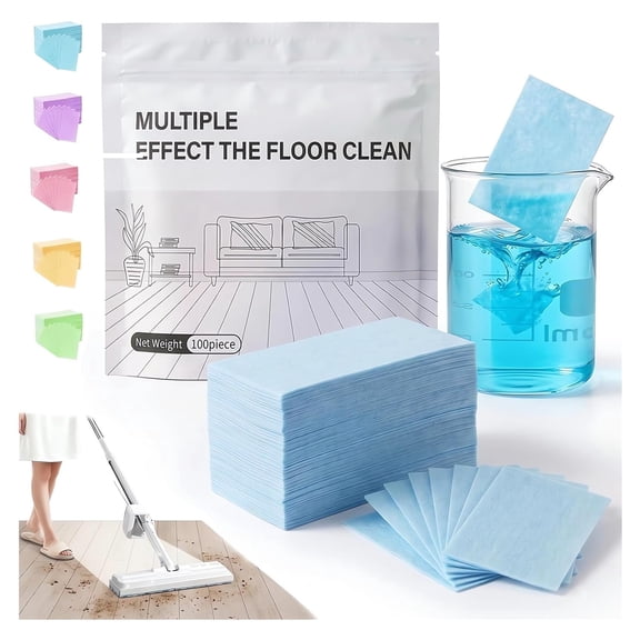 Borikise Multi-Surface Floor Cleaning Tablets, Pet Safe Dissolving Mop Cleaner for Hardwood Tile Laminate and Robot Vacuum Systems