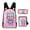 B, variant on ItsFunneh Krew District Backpack 3 Piece Sets Women Men Casual Daypack Fashion Streetwear Bags
