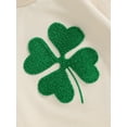 thumbnail image 6 of Jxzom Newborn Baby Boy Girl St. Patrick's Day Outfit 0 3 6 12 18 Months Lucky Clover Sweatshirt Romper Onesie Oversized Bodysuit, 6 of 8