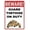 Warning Sign 3, variant on Delivery Sign with Left Arrow - 8"x12" Aluminum Minimalist Style Sign, Home Property Front Door Directional Signage