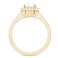 thumbnail image 2 of Rosec Jewels Certified Moissanite Emerald Cut Engagement Ring 2 Carat - Moissanite Halo Ring (6X8 mm, D-VS1 Quality), 14K Yellow Gold, US 12.50, 2 of 8