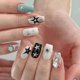 thumbnail image 5 of 1 unidad Y2K Satr Nail Art pegatina pentagrama/estrellas cruzadas diseño de uñas autoadhesivo para mujeres niñas decoración de manicura de lujo 8*10cm #, 5 of 5