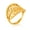 Gold, variant on Jewelry Women's Polished Open Leaf Gold Plated Steel Ring