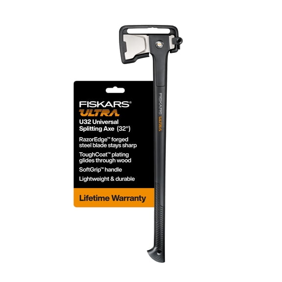 Fiskars Ultra Splitting Axe U32, Forged Steel RazorEdge Blade, Split Large Logs