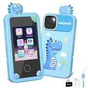 YTKUS Kids Smart Phone for Girl Kids Toys Cell Phone with 2.8" Touchscreen 16 Learning Games Dual Camera Music Player, 32G SD Card Christmas Birthday Gifts,Blue