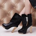 thumbnail image 5 of NOKIO Women'S Retro Block Heel Booties Women's Ankle Boots High Heels Women's Boots Comfortable Boots Women'S Short Booties Women'S Stylish Block Heel Ankle Boots Women'S Winter Ankle Boots, 5 of 5