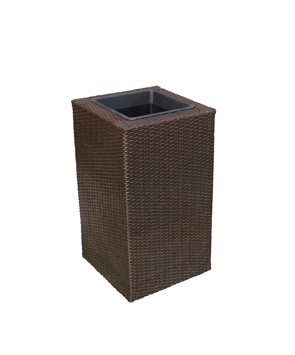Wicker Outdoor Planter Square High