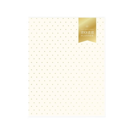 2022 Blue Sky Day Designer Swiss Dot 8.5" x 11" Monthly Planner Cream/Gold (133263)