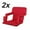 2 x Red, variant on ZENY Stadium Seats Chairs Bleachers Benches 5 Positions, 2 Pieces Red
