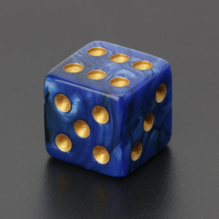 HGYCPP 10pcs 15mm Multicolor Acrylic Cube Dice Beads Six Sides Portable  Table Games Toy 
