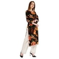 thumbnail image 2 of Moomaya Indian Rayon Kurta For Women Printed A-Line Kurti Lace Designer Ethnic Wear Shirt, 2 of 7