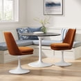 thumbnail image 1 of Modway Lippa Chaise de Salle à Manger Pivotante en Velours de Performance, Blanc Rouille, 1 of 10