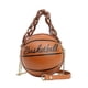 thumbnail image 5 of Bolso de baloncesto rosa de cuero para mujer con personalidad, monederos de pelota nuevos 2022, 5 of 5